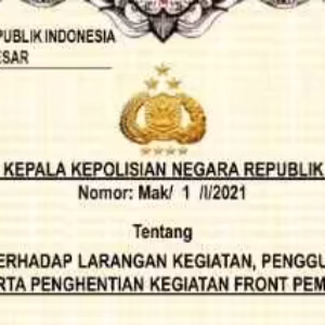 Maklumat Kapolri Terkait Penghentian Kegiatan FPI