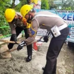 Operasi Zebra Nala 2020, Satlantas Polres Bengkulu Tambal Jalan Berlubang