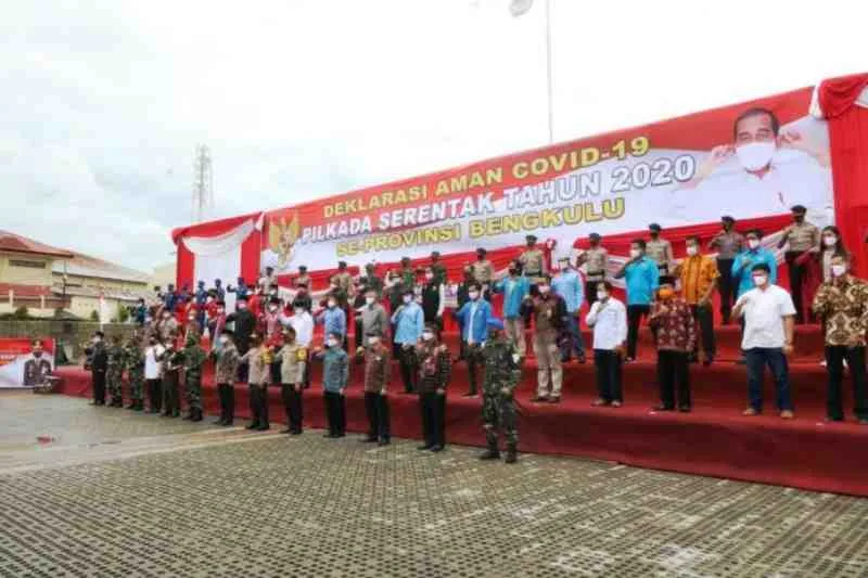 Sambut Pilkada Serentak 2020, Polda Bengkulu Gelar Deklarasi Aman Covid-19