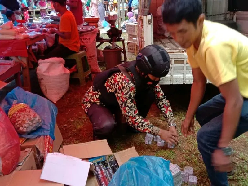 Ops Pekat Nala 2021, Polsek Teras Terunjam Amankan 10.700 Petasan