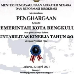 Penilaian SAKIP, Pemkot Bengkulu Bertahan di Predikat B