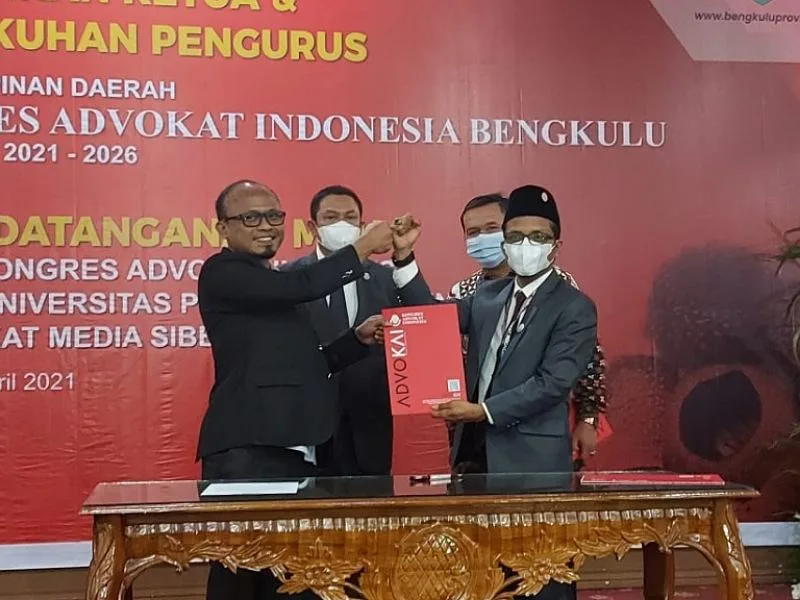 SMSI Teken MoU dengan Kongres Advokat Indonesia Bengkulu