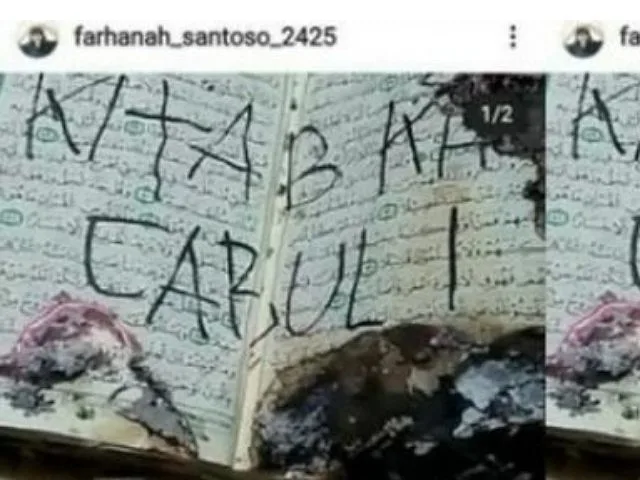 Bakar AlQuran, Terduga Pelaku Ditangkap