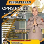Polda Bengkulu Buka Pendaftaran CPNS Polri 2021