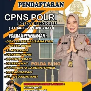 Polda Bengkulu Buka Pendaftaran CPNS Polri 2021