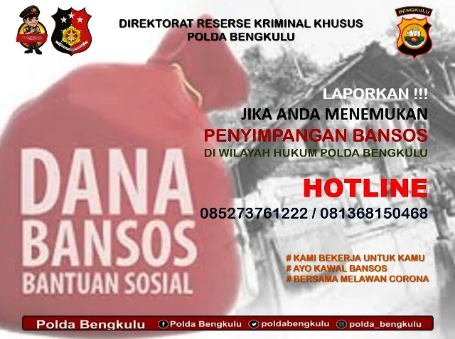 Cegah Penyelewengan Bansos, Polda Bengkulu Siapkan Hotline Khusus