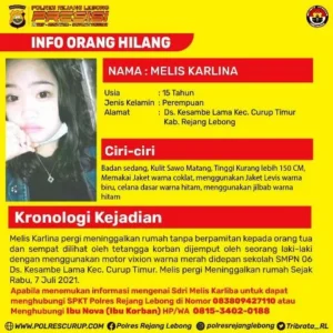 Laporan Anak Hilang, Polres Rejang Lebong Segera Lakukan Penyelidikan