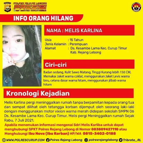 Laporan Anak Hilang, Polres Rejang Lebong Segera Lakukan Penyelidikan