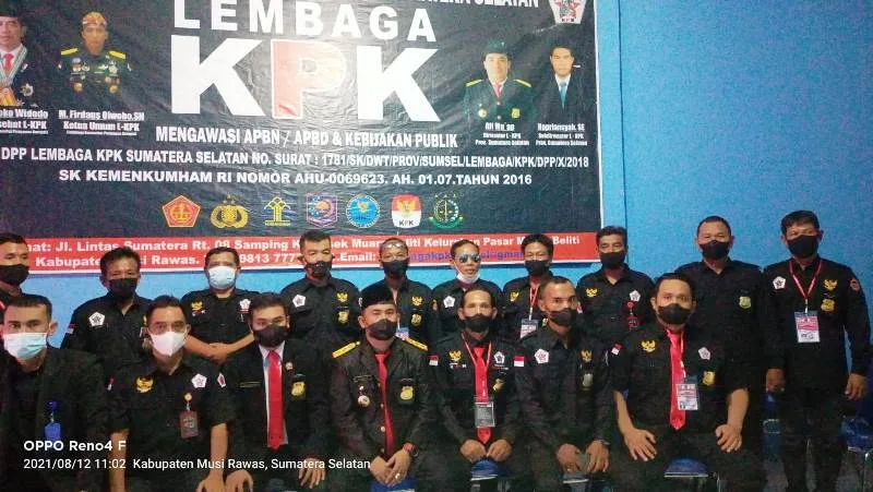 Ali Mu’ap Selaku Dirwaster Kukuhkan Anggota Brigade Dan Kepala Markas KPK Empat Lawang Periode 2021-2023