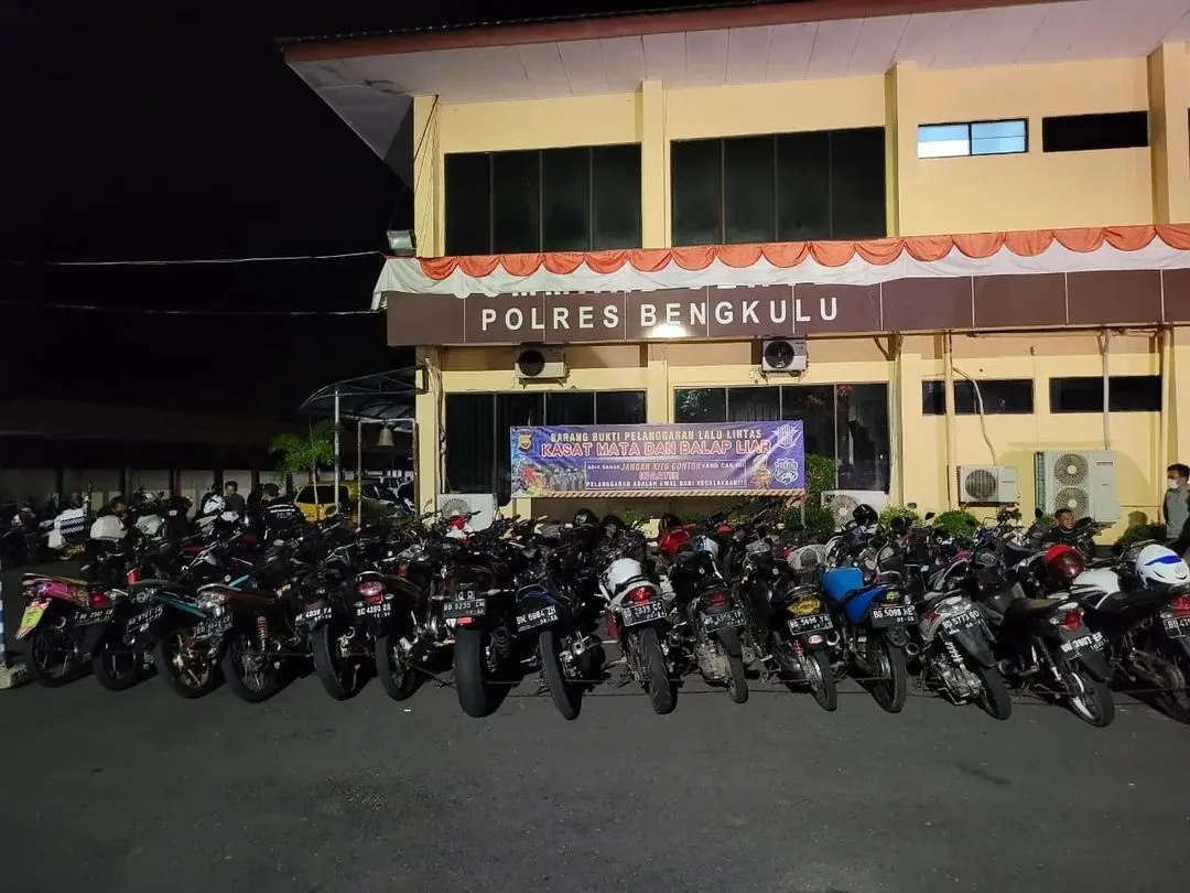 Balap Liar Pantai Panjang, Puluhan Motor Diangkut Polisi