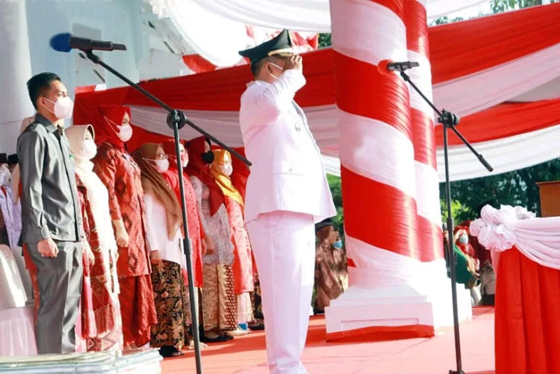 Bupati Erwin Pimpin Upacara Peringatan HUT RI Ke-76