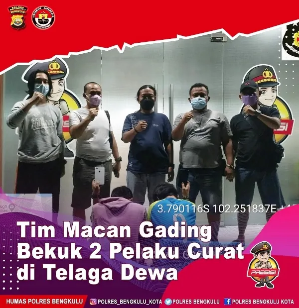 Lakukan Curat, 2 Remaja Dusun Besar Diamankan Polres Bengkulu