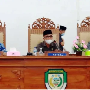 Paripurna DPRD Seluma Penyampaian Nota Pengantar Raperda Pertanggungjawaban Pelaksanaan APBD 2020