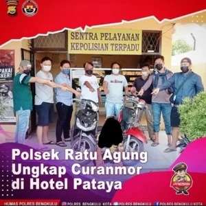 Polsek Ratu Agung Amankan Pelaku Curanmor Di Hotel Pataya