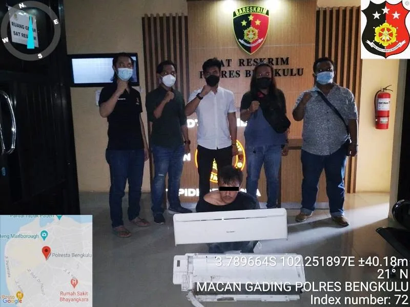 Curi AC Milik Hotel Pantai Panjang, Warga Anggut Bawah Ditangkap Polisi