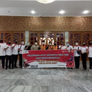 Gubernur Bengkulu Lepas Atlet FreeFire Esport Bengkulu PON XX di Papua 2021