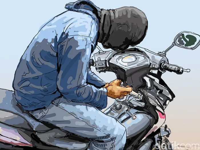 Lupa Kunci Stang, Motor Raib Dimaling