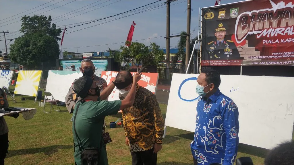 Gubernur Rohidin Apresiasi Event Bhayangkara Mural Festival 2021 Piala Kapolda Bengkulu