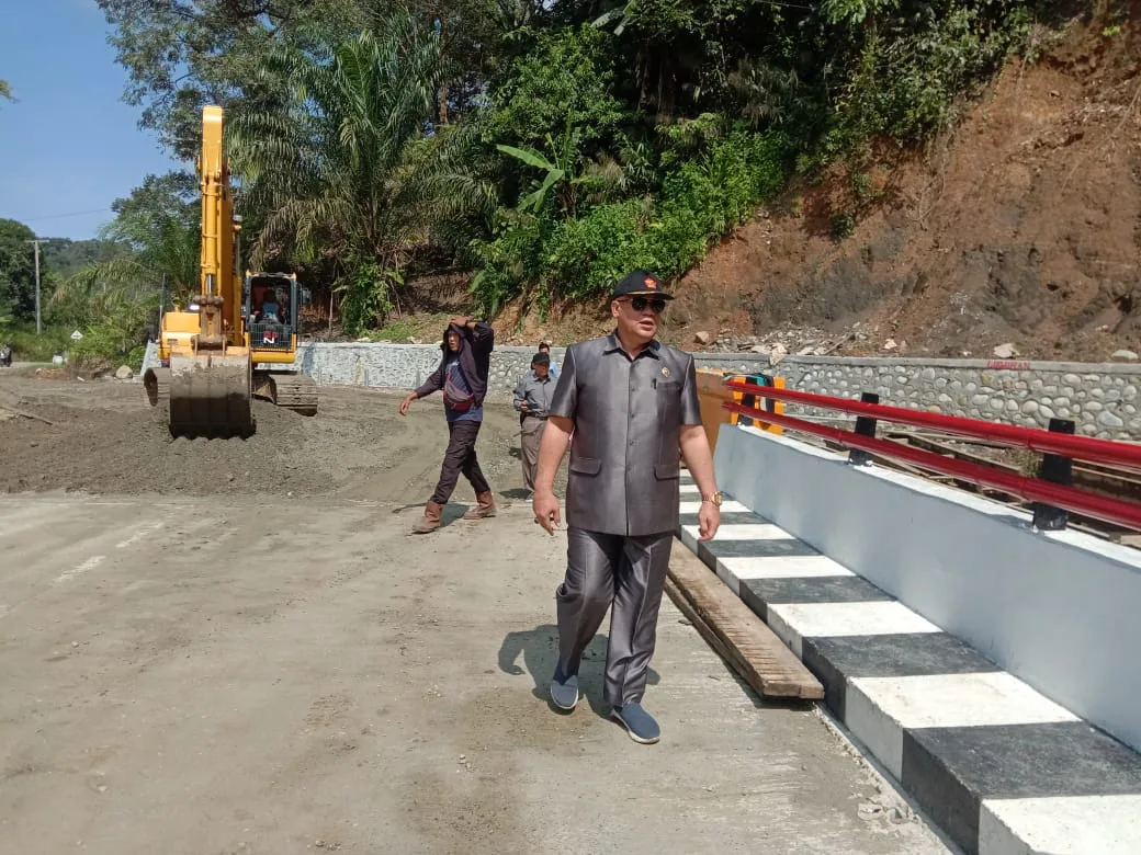 Herwin Suberhani Cek Progres Pengerjaan Jalan dan Jembatan Luguran