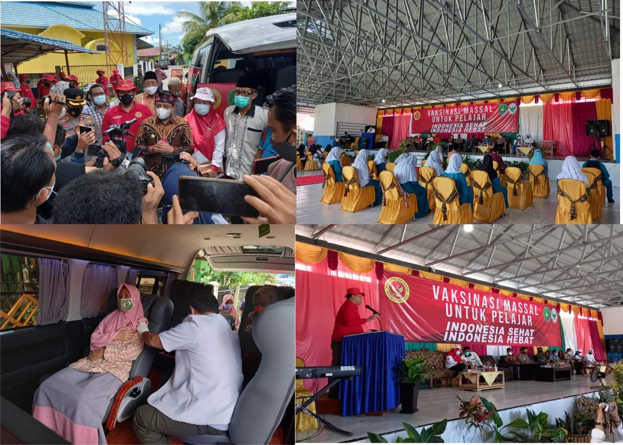 Pemkot Bengkulu dan BINDa Vaksin Massal Murid SMPN 5 Kota Bengkulu
