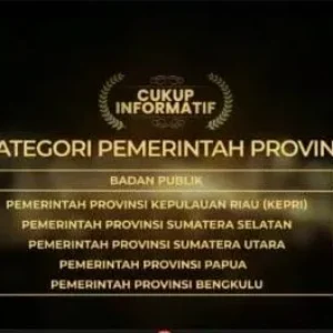 Pemprov Bengkulu Masuk 5 Besar Anugerah Keterbukaan Informasi Publik 2021