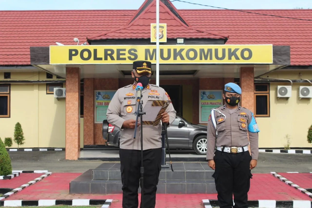 Pengamanan Pilkades Serentak 2021, Polres Mukomuko Gelar Serpas