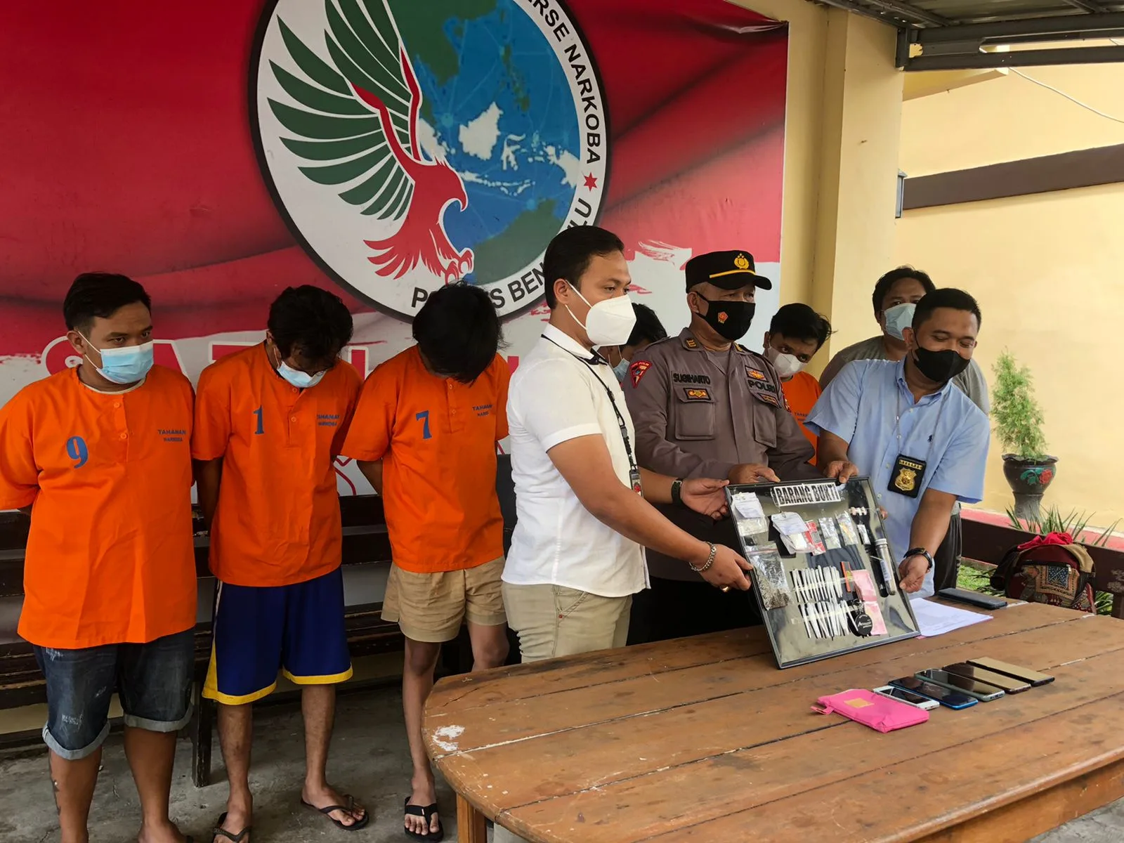 Tangkap 6 Pengguna Narkoba, Polres Bengkulu Gelar Konferensi Pers