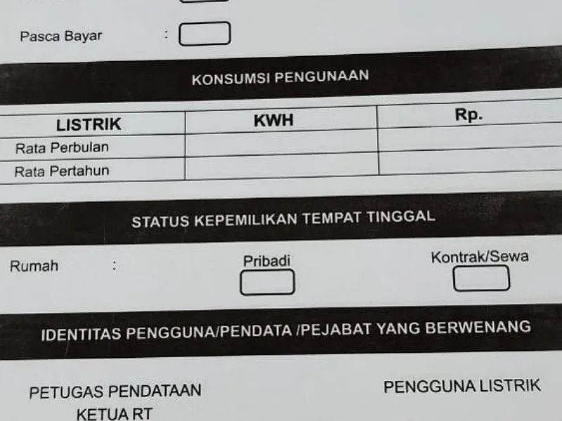 Banding Data Dengan PLN, Pemkot Bengkulu Sebar Blangko Daya Listrik