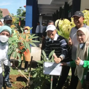 Gubernur Rohdin Panen Melon Parcel di Kebun Melon Green House Toboponik UNIB