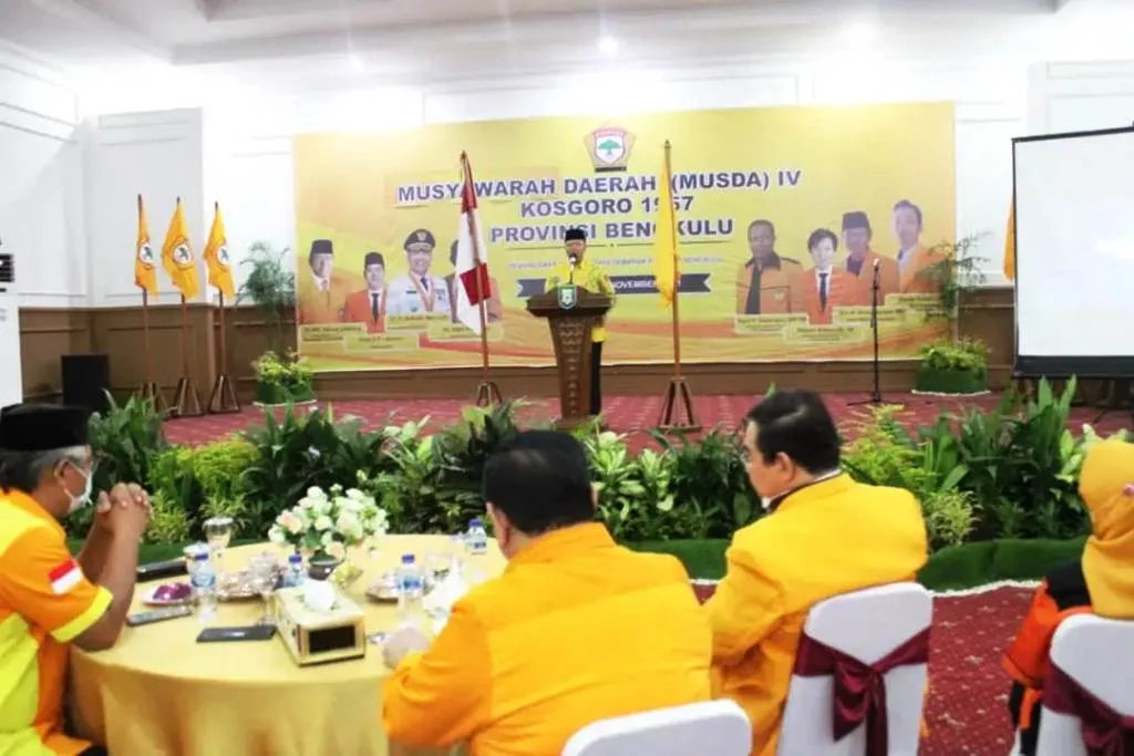 Gubernur Rohidin Buka MUSDA IV Kosgoro 1957 Bengkulu