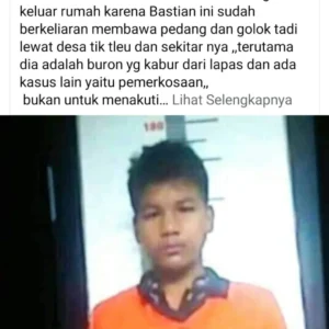 Kabur Dari Lapas, Residivis 3 Kasus Pidana Resahkan Warga Lebong
