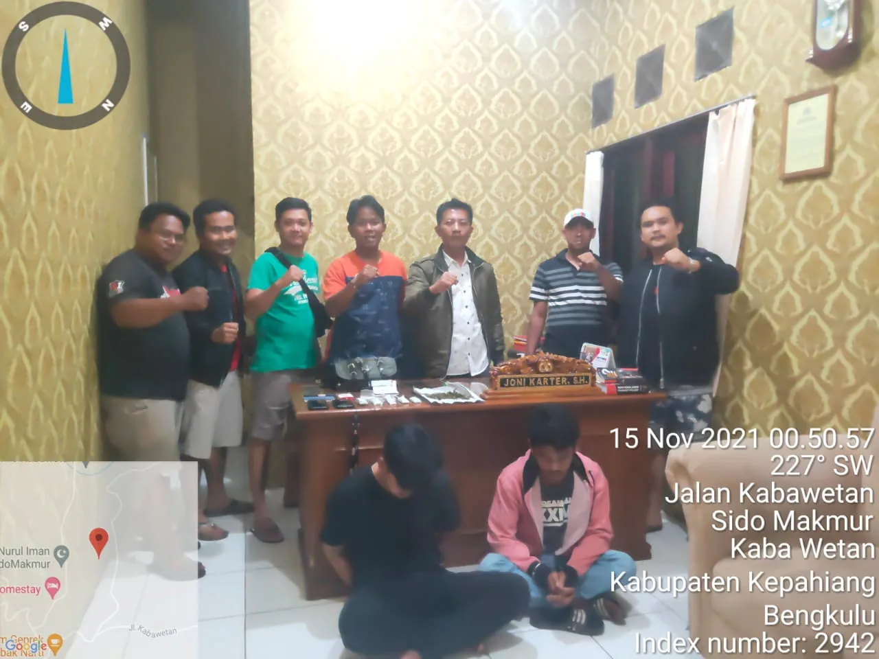 Miliki Ganja, Dua Warga Kepahiang Ditangkap Saat Sedang Duduk Dipinggir Jalan