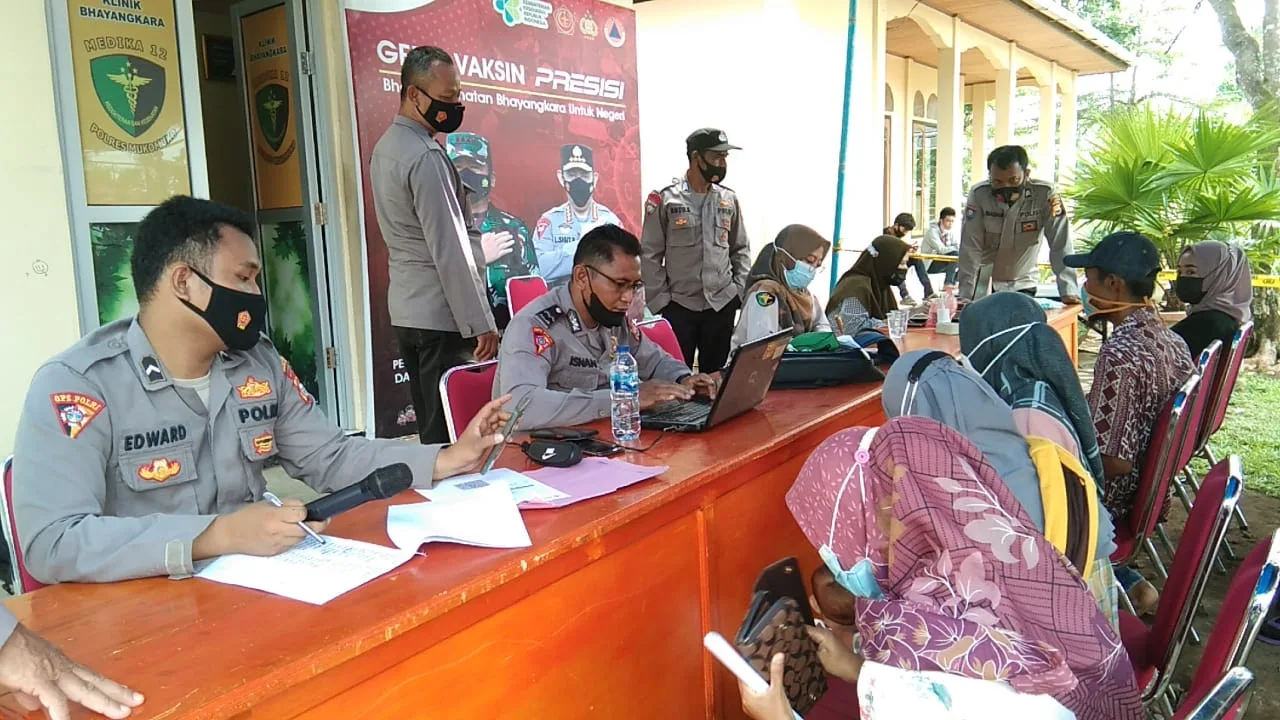Polres Mukomuko Kembali Melakukan Giat Serbuan Vaksinasi Polri Presisi