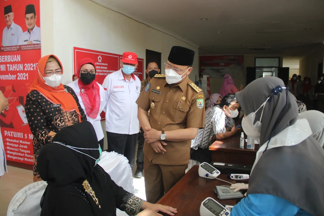 Support Pemprov Bengkulu, PMI Gelar Serbuan Vaksinasi COVID-19