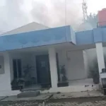 Kantor Diskominfosan Kota Bengkulu Terbakar