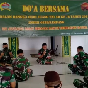 Kodim Sampang Do’a Bersama Di Hari Juang TNI AD Ke – 76