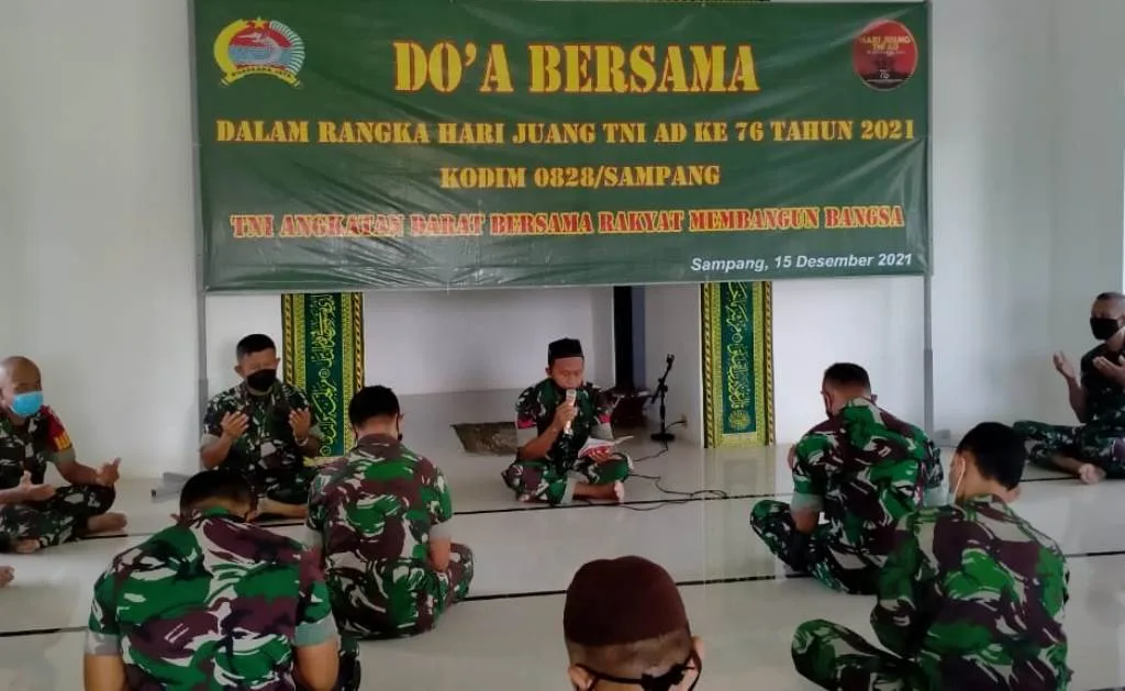 Kodim Sampang Do’a Bersama Di Hari Juang TNI AD Ke – 76