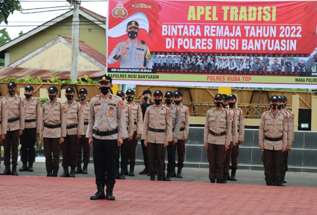 30 Bintara Remaja Di Terima Polda Sumsel Saat Apel