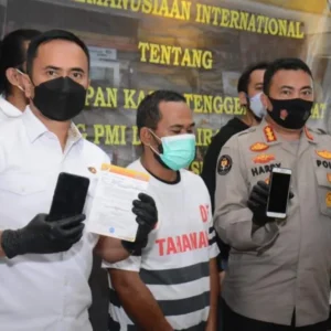 Ditreskrimum Polda Kepri Amankan Tersangka Pengiriman PMI Ilegal