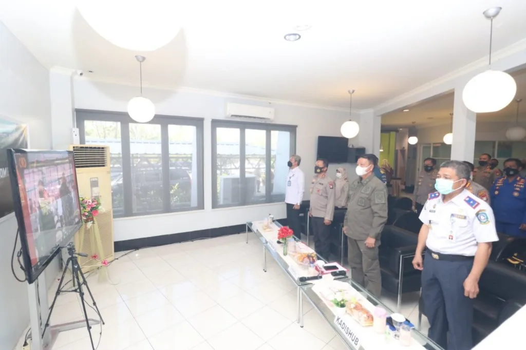 Kapolda Kepri Vidcon Launching Aplikasi Monitoring Karantina Presisi Bersama Kapolri