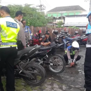 Polda Jateng Razia Knalpot Brong, Ratusan Kendaraan Dikandangkan