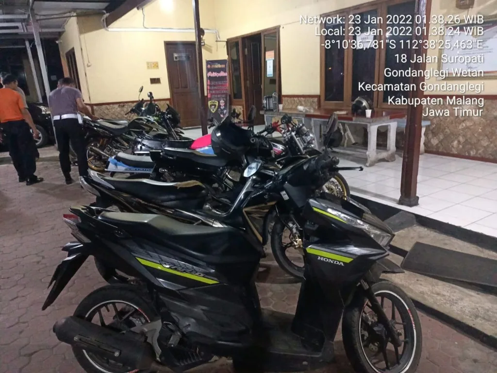 Polres Malang Amankan 24 Motor Yang Terlibat Balap Liar
