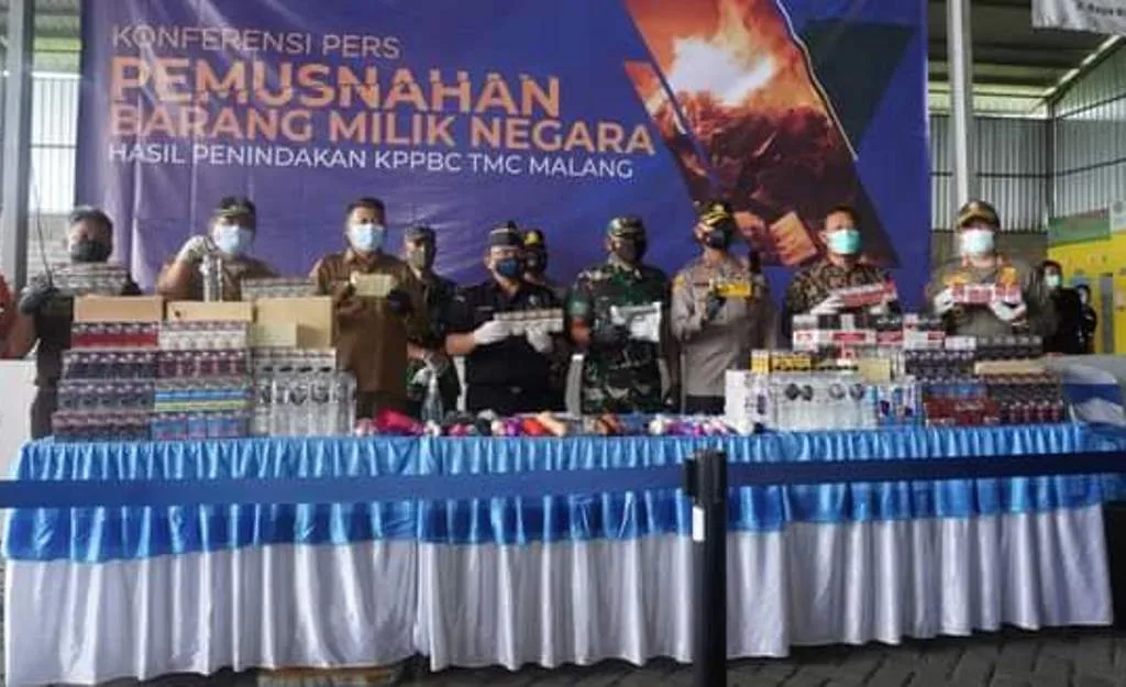 Wabup Malang Hadiri Pemusnahan 197 SBP Bea Cukai Malang