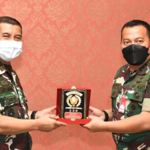 Danrem 084/BJ Terima Audensi dari Danpusdiklat Hanudnas