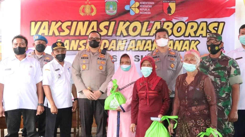 Kapolres Pasuruan Ikuti Vaksinasi Serentak Secara Virtual Bersama Kapolri