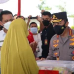 Kapolri Tinjau Vaksinasi Serentak Se-Indonesia Di Bintan Kepri