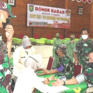 Korem 041/Gamas Gelar Donor Darah Peringati HUT ke-76 Korem 041/Gamas Gelar Donor Darah Peringati HUT ke-76