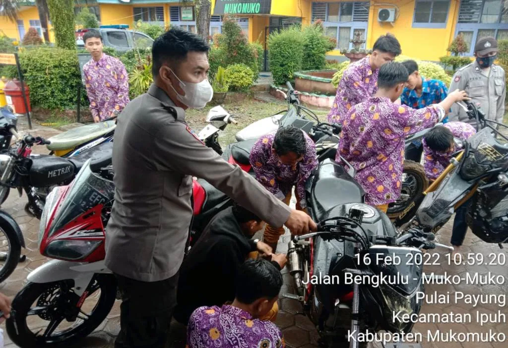 Polsek Mukomuko Selatan Razia Knalpot Racing
