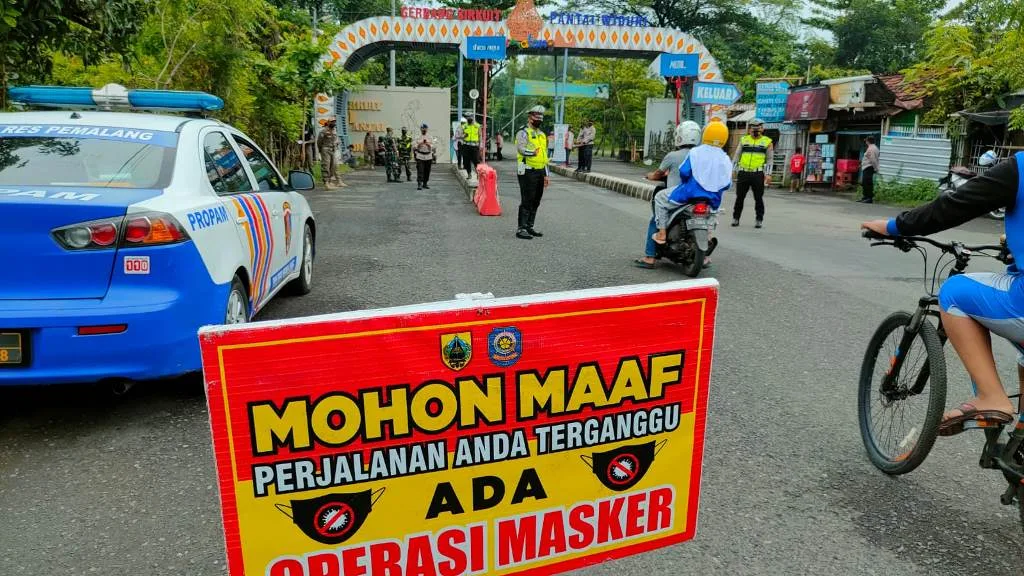 Satgas Covid-19 Pemalang Razia Masker di Obyek Wisata