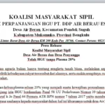 Tiga Tuntutan Masyarakat Air Berau ke PT DDP